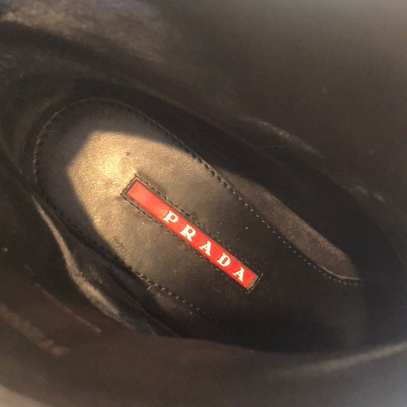 Prada size 5  suede wedge booties. Great condition - Picture 5 of 8